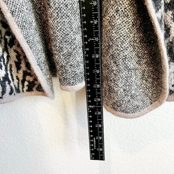 Joie 'Berit' Print Open Front Wool Blend Cardigan Small Boho Chic Layering Basic - Picture 7 of 8